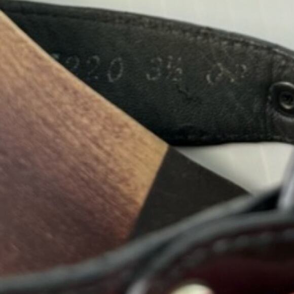 Paul Green wood  sandals thong style with metal emblem size 3 1/2 UK 6 US - Picture 12 of 14